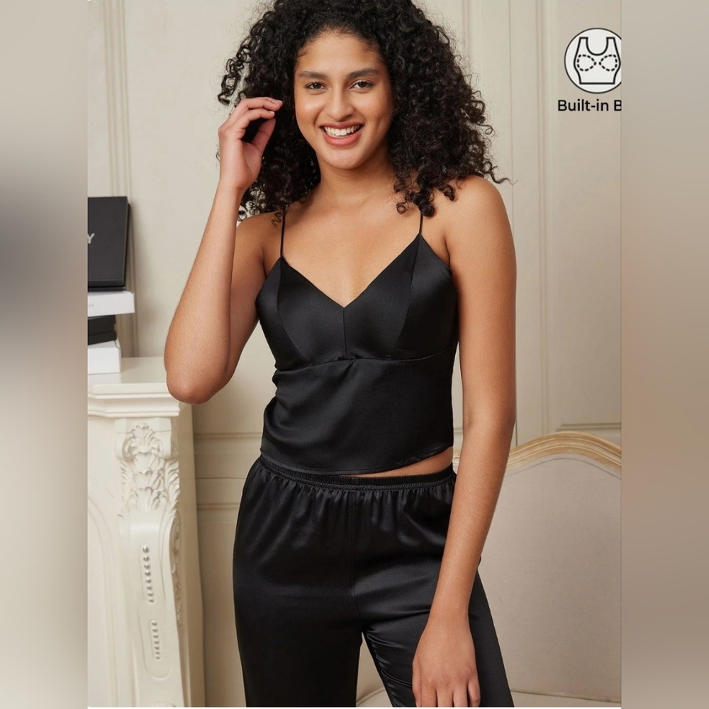 Black Silk Camisole Medium